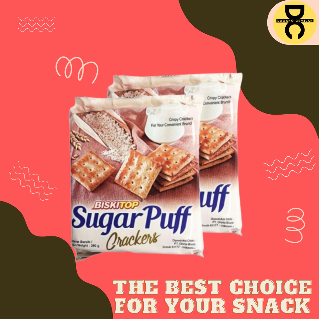 

DC - BISKITOP SUGAR PUFF 290gr Biskuit Kue Kering Anak Dewasa Enak Renyah Biscuit Rasa Gula Manis