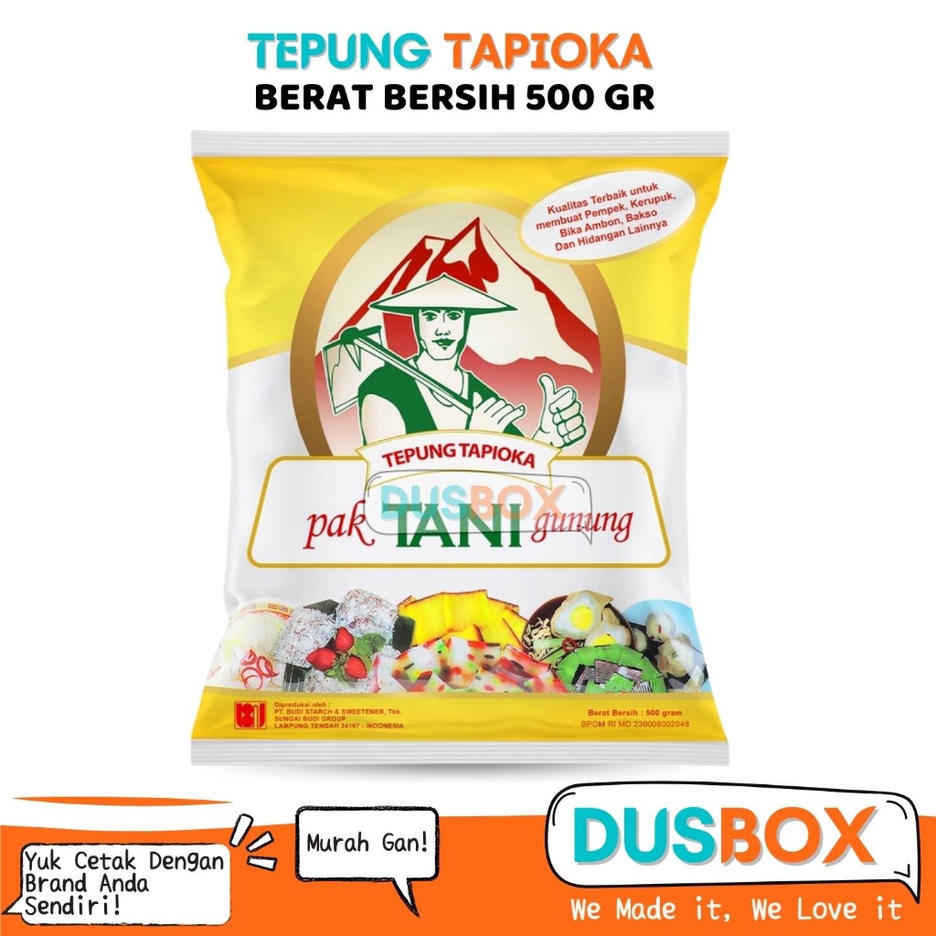 

Tepung Tapioka Cap Pak Tani Gunung 500gr / Tepung Tapioka