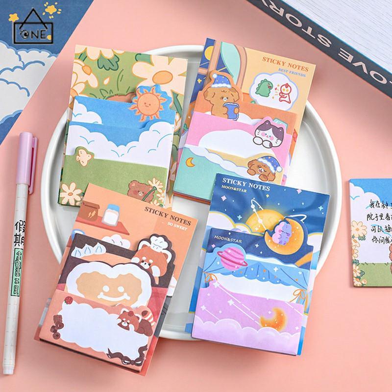 

COD❤️Sticky Notes Kartun Catatan Multi-lapis Catatan Kreatif Catatan Viskositas Tinggi Alat Tulis-A.one