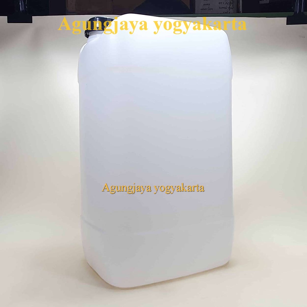 Jerigen 27 L Putih Hdpe Tutup Hitam / Jerigen Hdpe  / Jerigen Madu / Jerigen / Jerigen 27 Liter