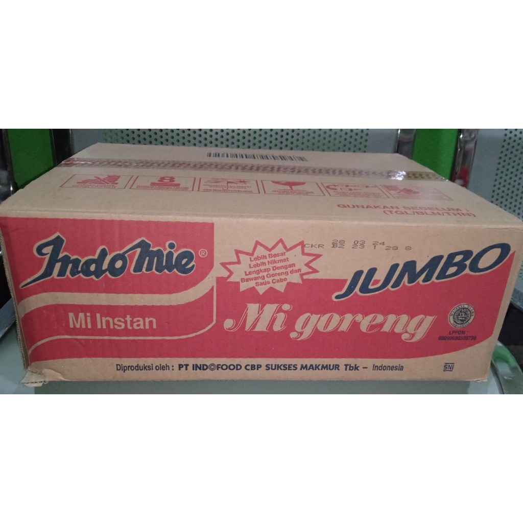 

a Indomie Mi Instant Mi Goreng Jumbo 1 ktn/24 pcs