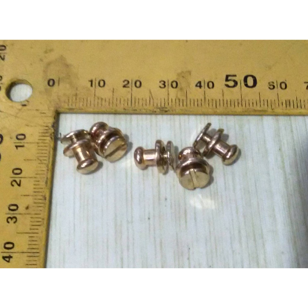 Baut Pentol 6 mm warna emas muda