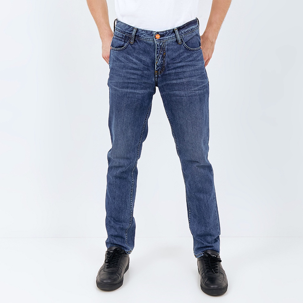 Celana Panjang -  EMBA JEANS - Celana Panjang Denim Pria Regular Fit Non Stretch Warna Ball Wash - F