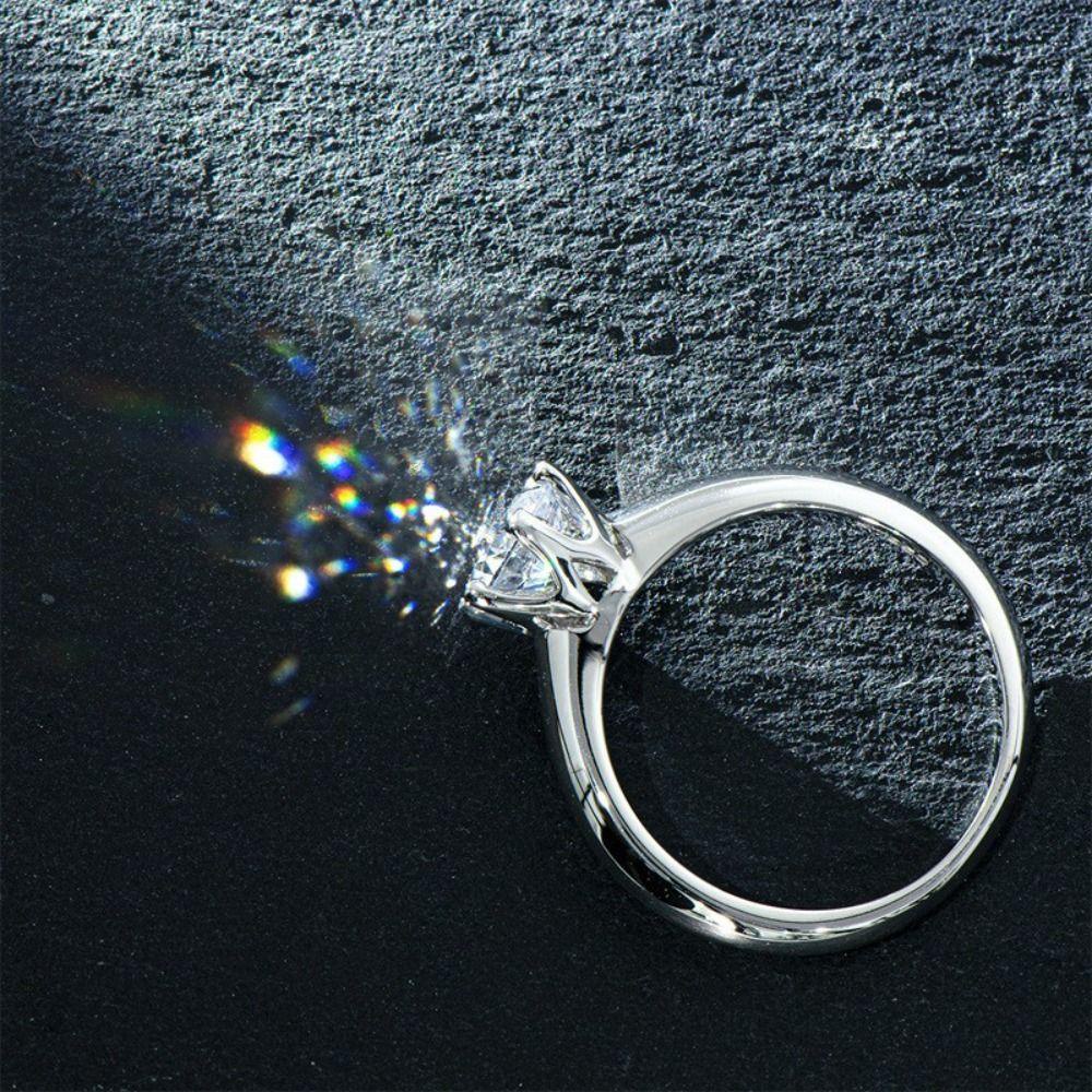 Lily Real Moissanite Cincin Perhiasan Aksesoris Wanita Jewelry Engagement Rings