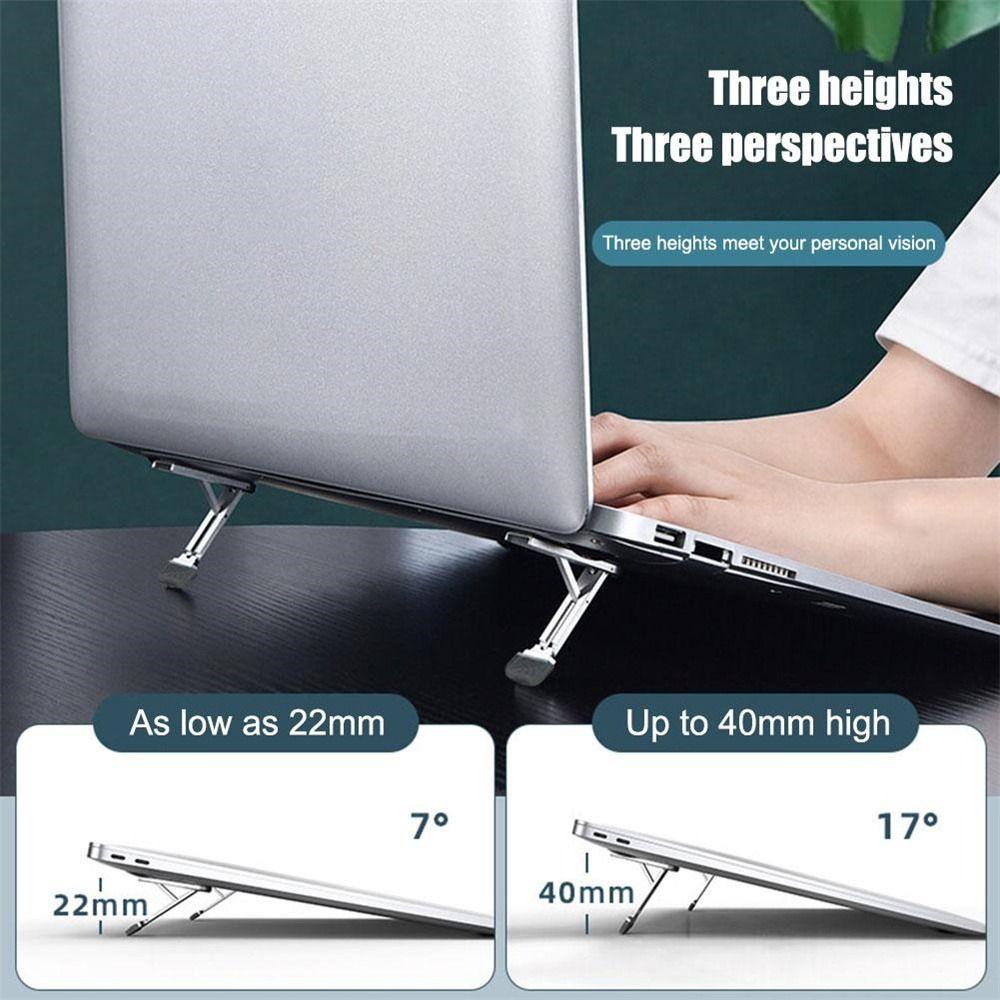 Lanfy Dudukan Laptop Untuk Laptop Notebook Tablet Pc Stand Invisible Cooler Footpad Standing Cooler Notebook Holder Meja Notebook Dukungan Phone Holder