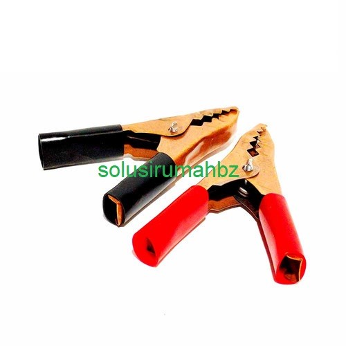 JEPIT AKI 7,5CM 30 AMPERE MERAH+HITAM SET 7,5CM ACCU 7.5 cm se pasang