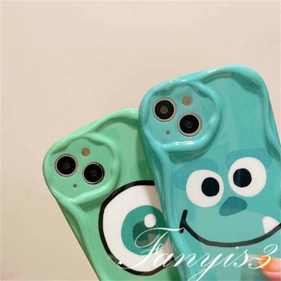 Compatible For IPhone 14 13 12 11 Pro Max X XR Xs Max 8 7 6s Plus SE 2020 Kompatibel Untuk Simple Little Monster Wave Phone Case TPU Silicon Lembut Cover Pelindung