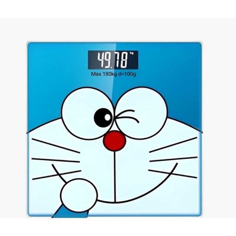 Timbangan Badan Kaca  Digital 180kg / Timbangan Digital Doraemon Hello Kitty