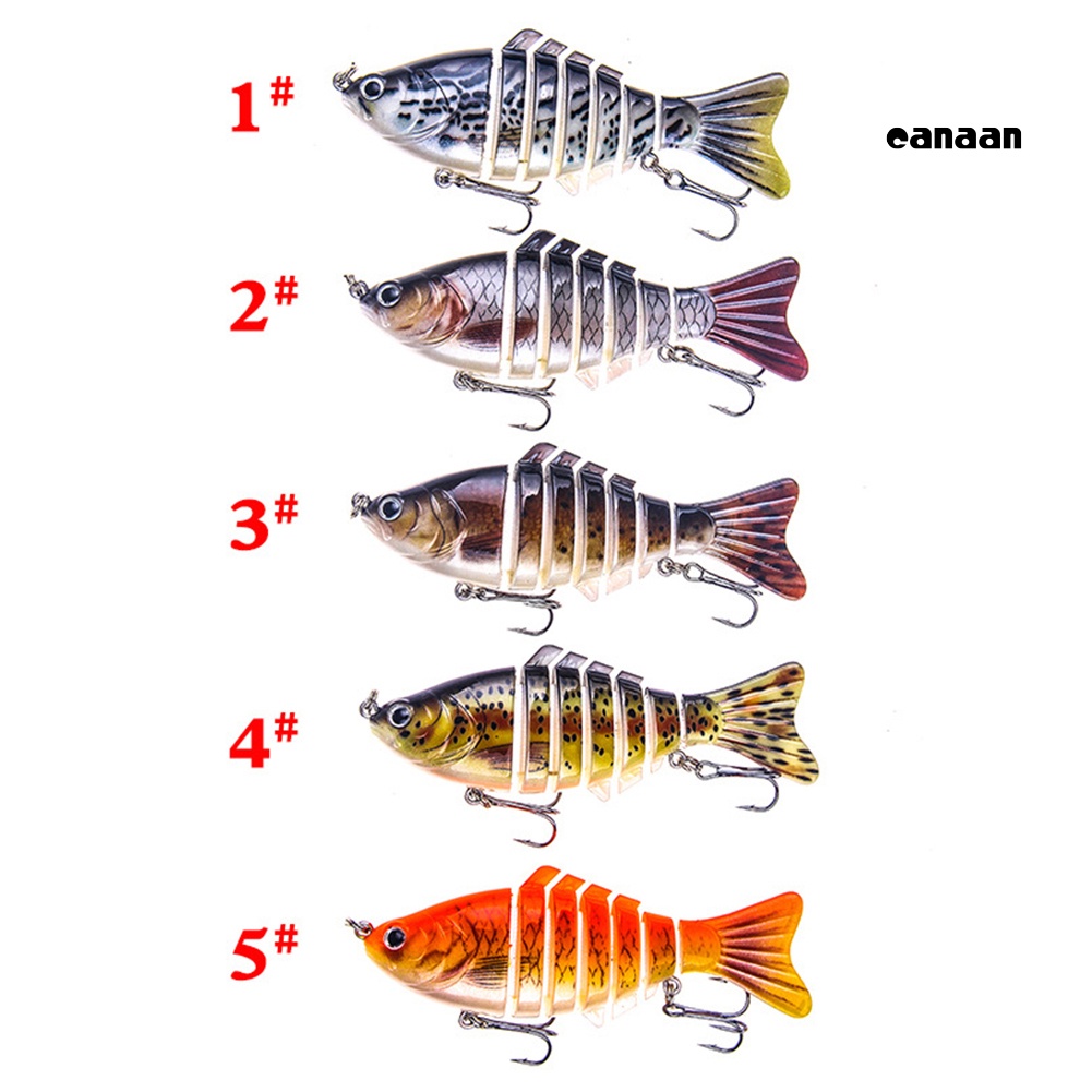 Cnn-10cm 16g Multi-Bagian 3D Mata Simulasi Ikan Memancing Umpan Keras Lure Dengan Kait