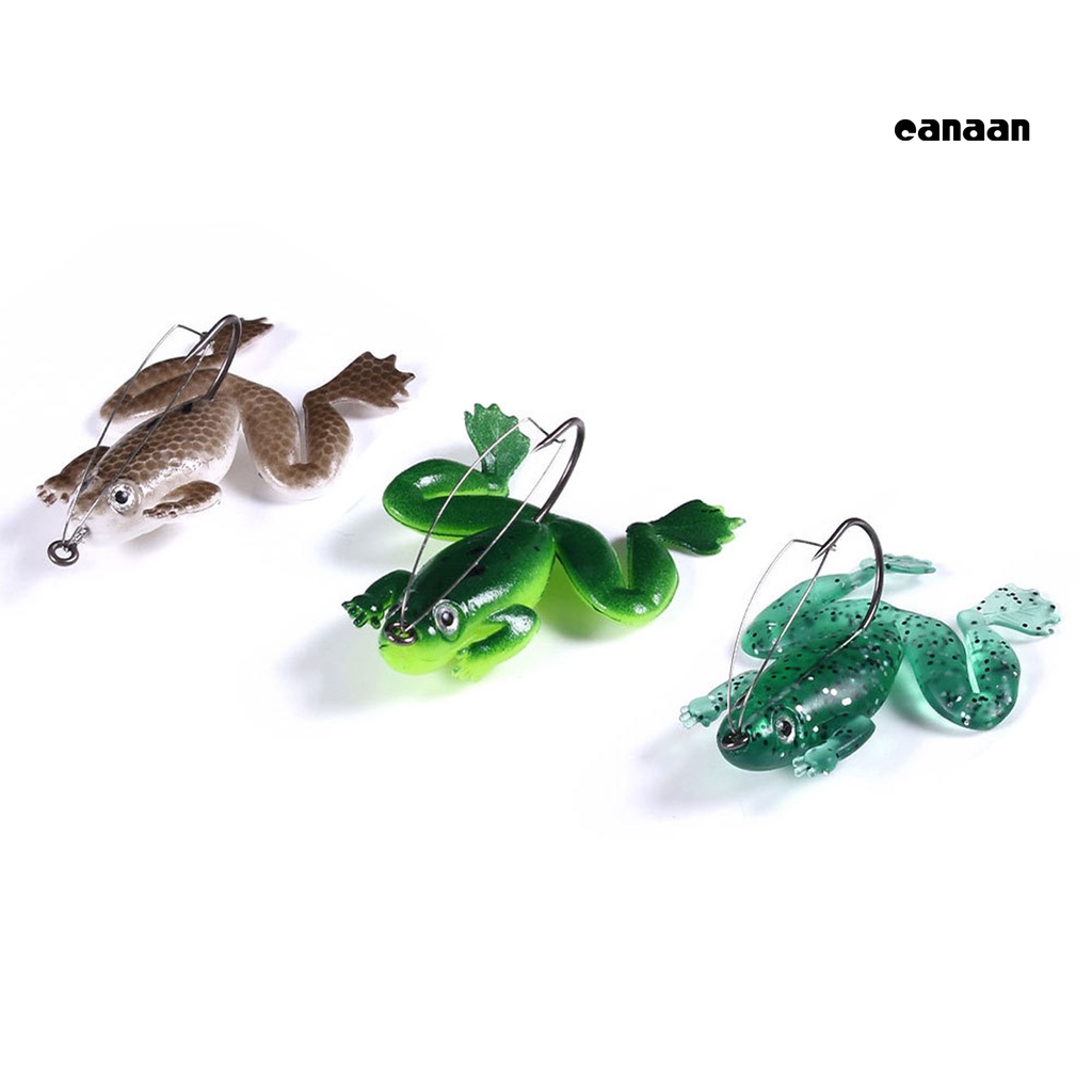 Cnn- Umpan Frog Anti-Gantung Bawah Kait Tajam Tahan Karat Anti Gigitan Anti Patah 3D Fisheyes High-Strength Frog Lure Bait Outdoor Tackle