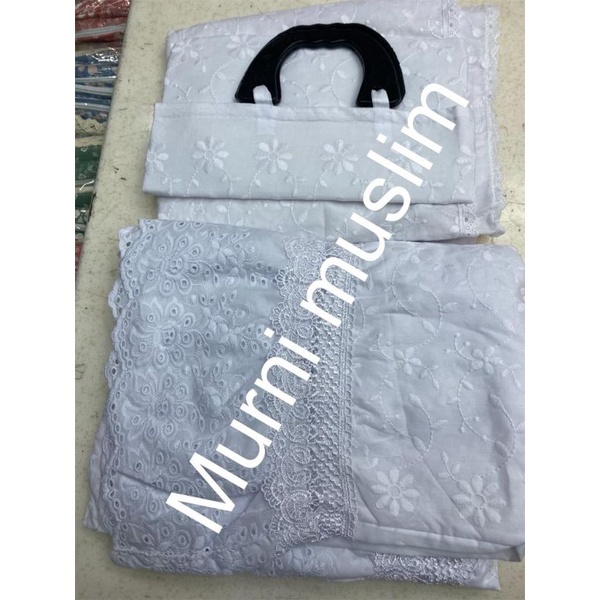 [New Arrival] Mukenah Lebaran Mukena Dewasa Katun Paris Putih Rempel Mukena Putih Rempel Free Ongkir