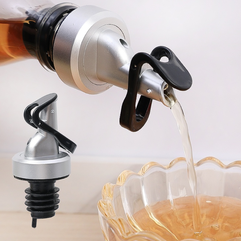 Minyak Kecap Cuka Bumbu Botol Stopper Tutup Kreatif Rumah Tangga Otomatis Flip Clamshell Oil Nozzle Seal Dapur Silikon Dispenser Anggur Anti Bocor