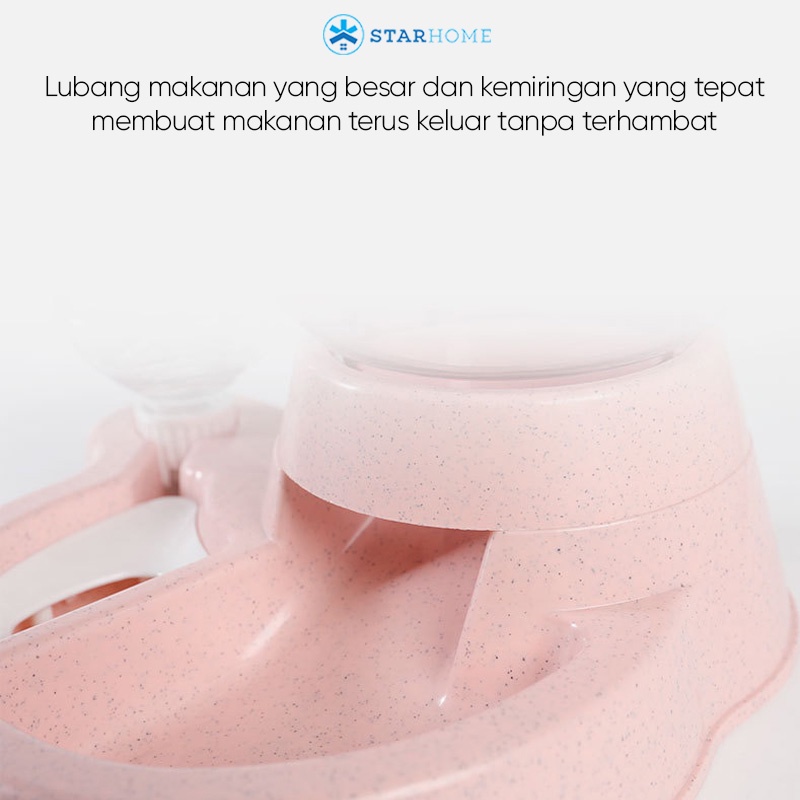 Tempat Makan Kucing Anjing Pet Feeder Otomatis Tempat Makan Minum 2 in 1 Mangkuk Feeder 2200ml