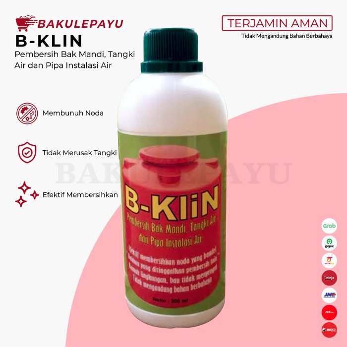 DISKON SHOPEE/ KLIN, BKLIN, B-KLIN, B KLIN (PEMBERSIH TOREN, PRALON, TANGKI / TANDON)