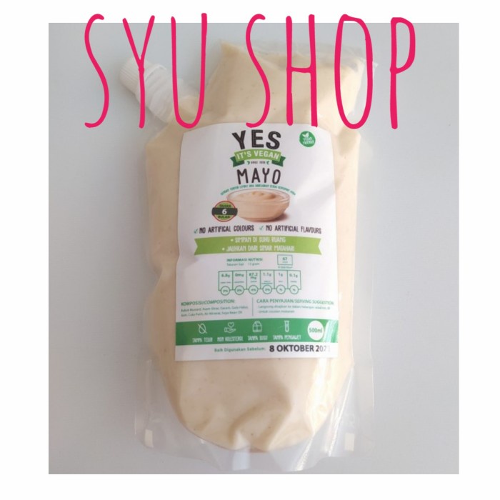 

[Ready-Stock] yes its it's vegan mayo 500ml mayonaise vegetarian eggless tanpa telur