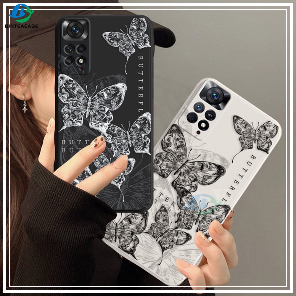 Redmi Note 12 11 Pro Note11S 10C 10A 9C 9T 9A Note10 5G Note10S Note9 Note8 Note7 Poco M4 Pro M5S M3 X3 NFC F3 F4 GT Butterfly Shockproof Silicone Soft Case Binteacase