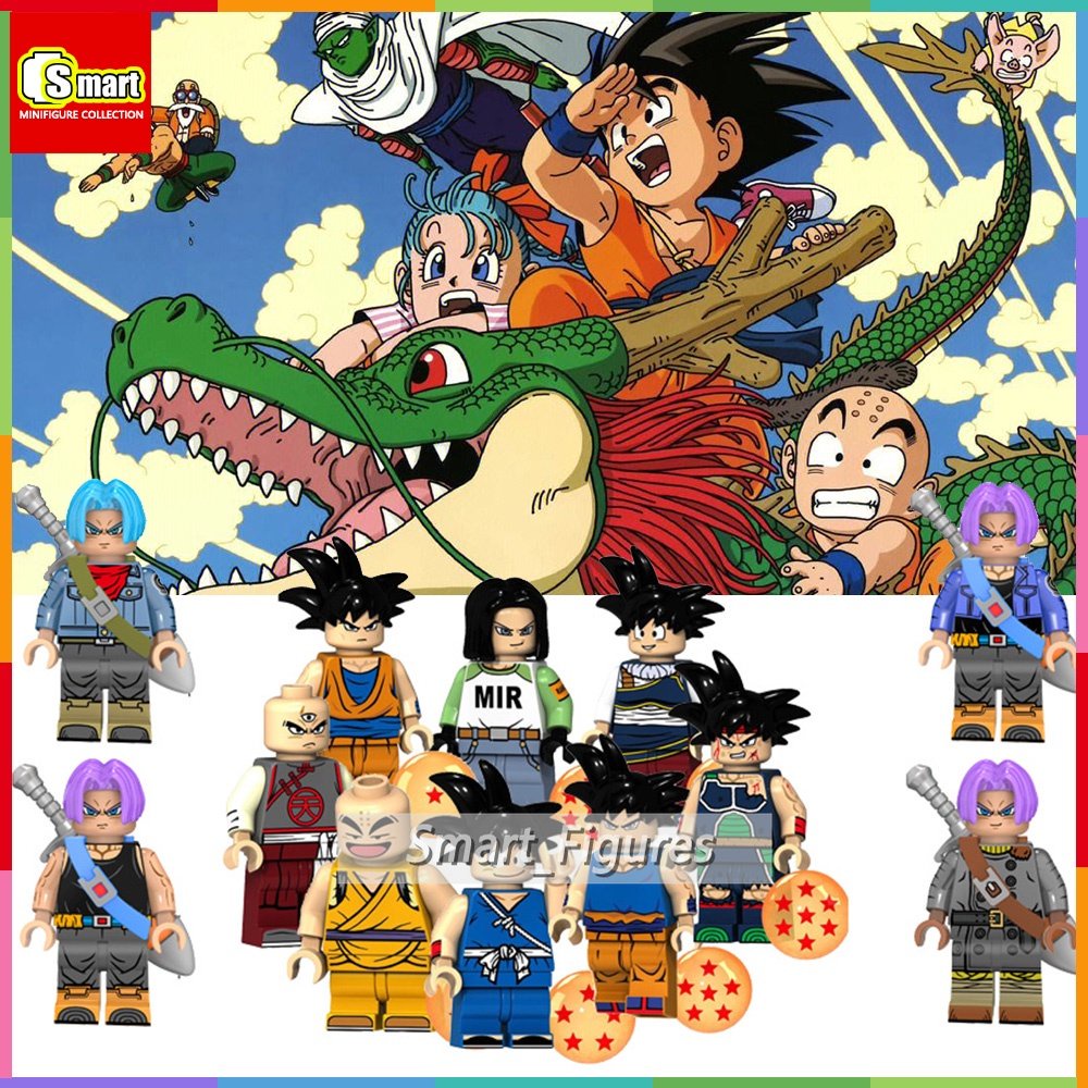 Koleksi Dragon Ball Kiki Monkey King Trunks Vegeta Pangsit Krillin Puzzle Rakitan Mainan Blok Bangunan