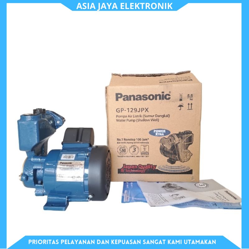 Pompa Air Sumur Dangkal Panasonic Power Extra Non Auto Pump GP 129 JPX