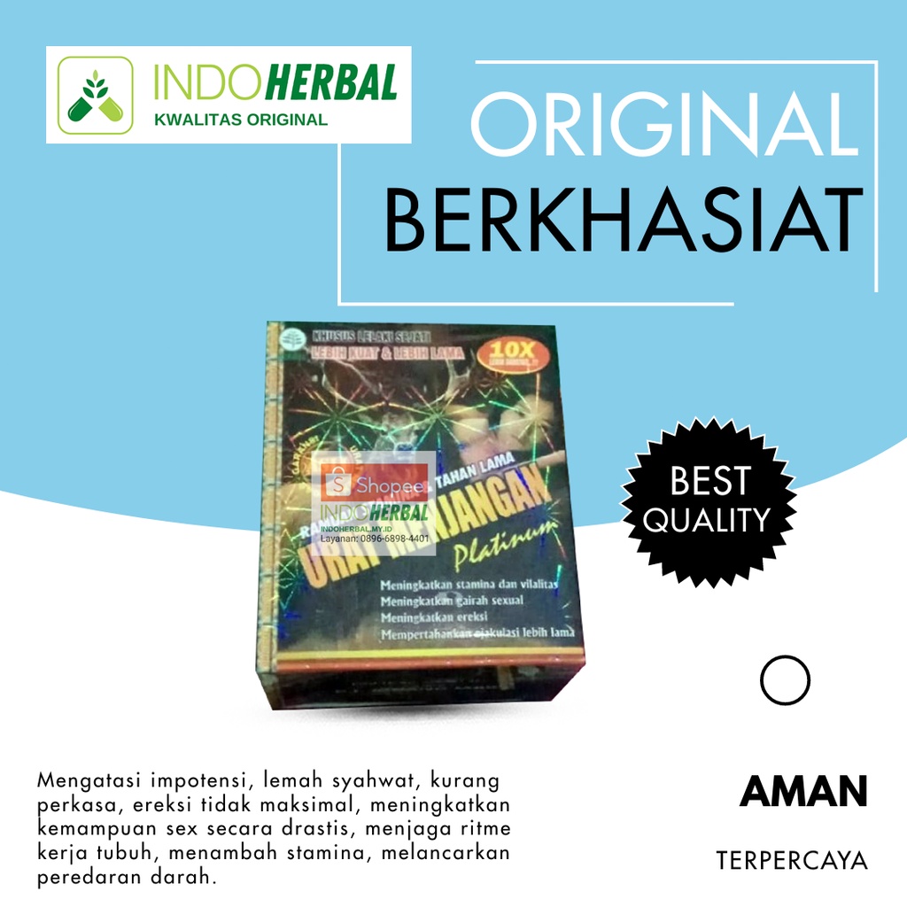 

Suplemen Herbal Kesehatan Kapsul Urat Menjangan Original Obat Pria (Kuat) Tahan Lama Paling Ampuh