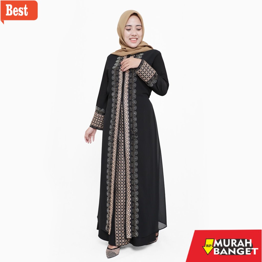 Gaya ala timur tengah di hari raya- Comera Fashion Baju Gamis Abaya Turkey Hitam Model Terbaru Abaya