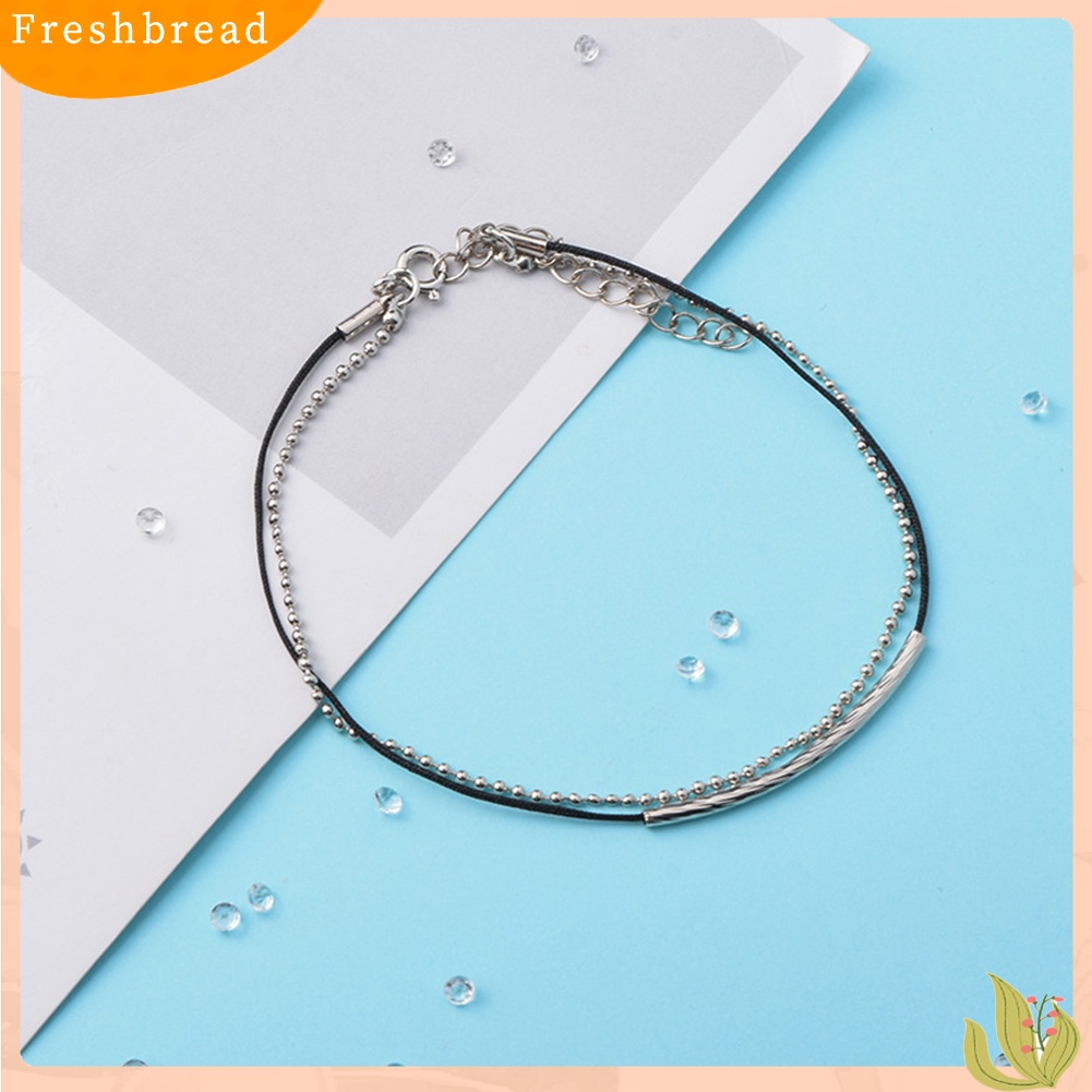 &lt; Freshbread &gt; Pria Wanita Fashion Tali Bola Rantai Adjustable Gelang Bangle Pesta Perhiasan Hadiah