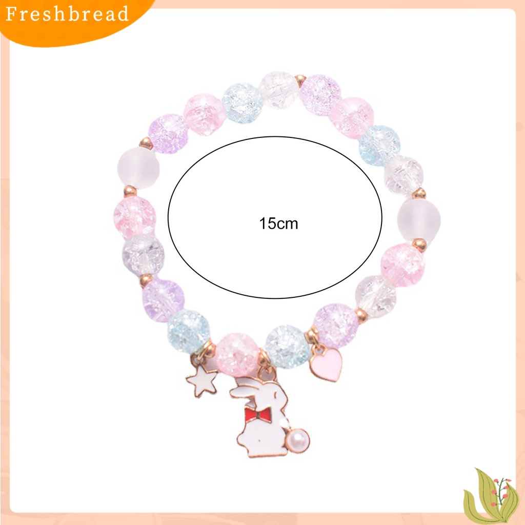 &lt; Freshbread &gt; Wanita Gelang Kartun Liontin Manik-Manik Tali Elastis Hias Anti Luntur Perhiasan Hadiah Handmade Warna-Warni Kristal Imitasi Pesona Gelang Aksesoris Fashion Untuk Pacaran