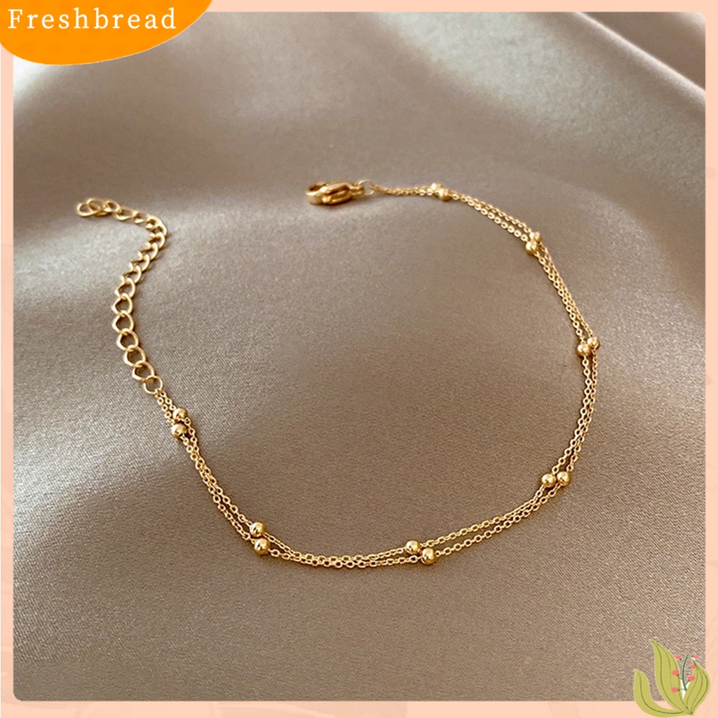 &lt; Freshbread &gt; Gelang Wanita Warna Solid Sederhana Bland Doubel-layer Dipanjangkan Panjang Wanita Bangle Perhiasan Perempuan