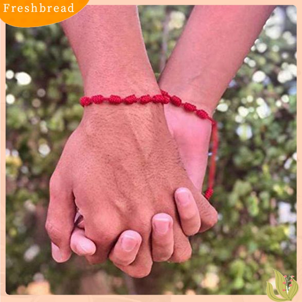 &lt; Freshbread &gt; 2Pcs Gelang Tali Merah Keberuntungan 7simpul Perlindungan Tali Jimat Hadiah Tahun Baru