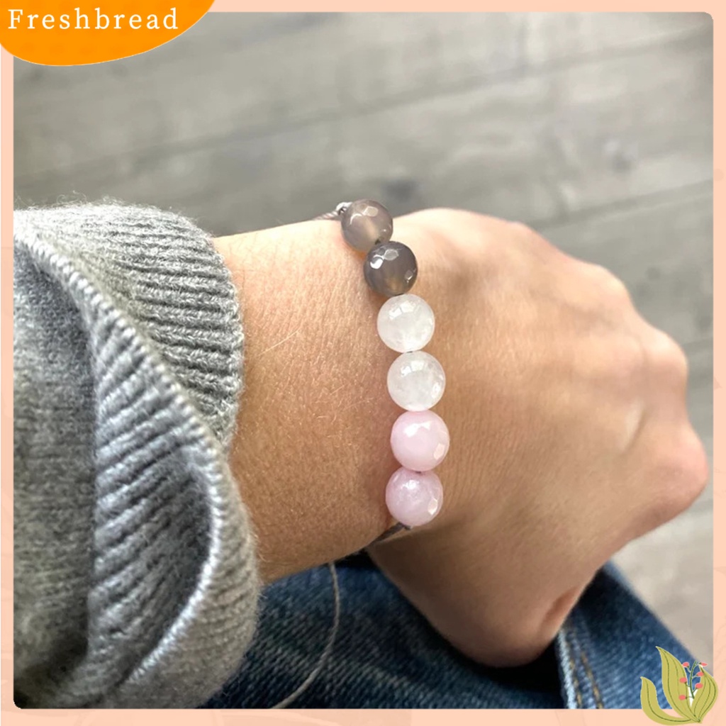 &lt; Freshbread &gt; Women Bracelet Handmade Warna Cerah Manik-Manik Pengerjaan Halus Tidak Mudah Pecah Dekorasi Tahan Luntur Gelang Tenun Kristal Imitasi Perhiasan Wanita