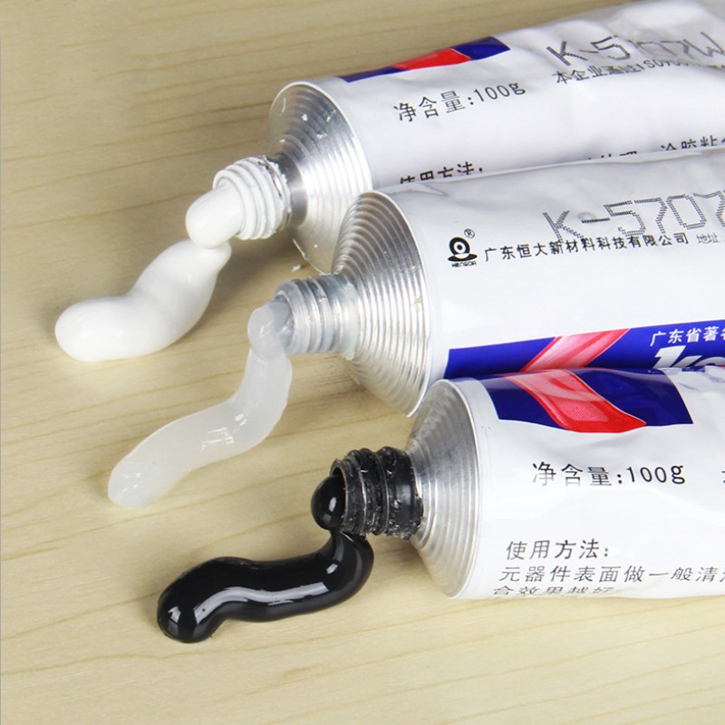 ღ K-704 Silikon Industri Lem Tahan Air dan Tahan Suhu Tinggi Elektronik Penyegelan Perekat Elektronik Silicone Gel Perekat 45G