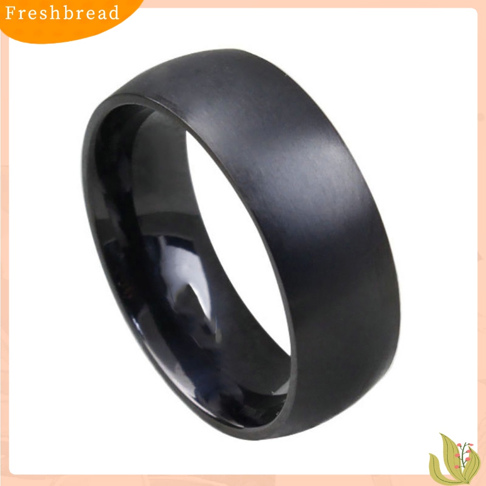 &lt; Freshbread &gt; Pria Keren Baja Titanium Lebar 8mm Pernikahan Pertunangan Anniversary Band Jari Cincin