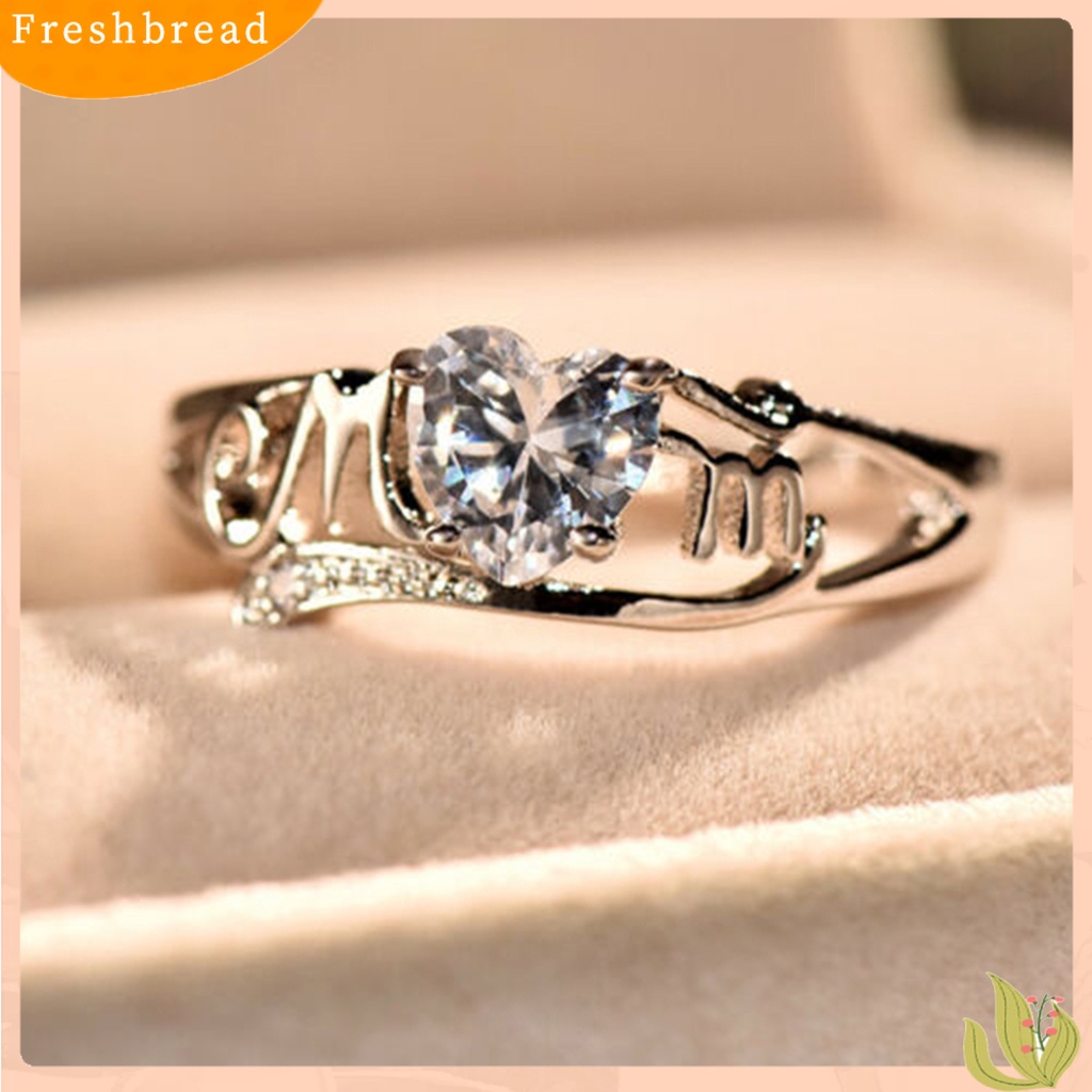 &lt; Freshbread &gt; Cincin Jari Fashion Bahan Alloy Halus Love Heart Ring Untuk Wanita