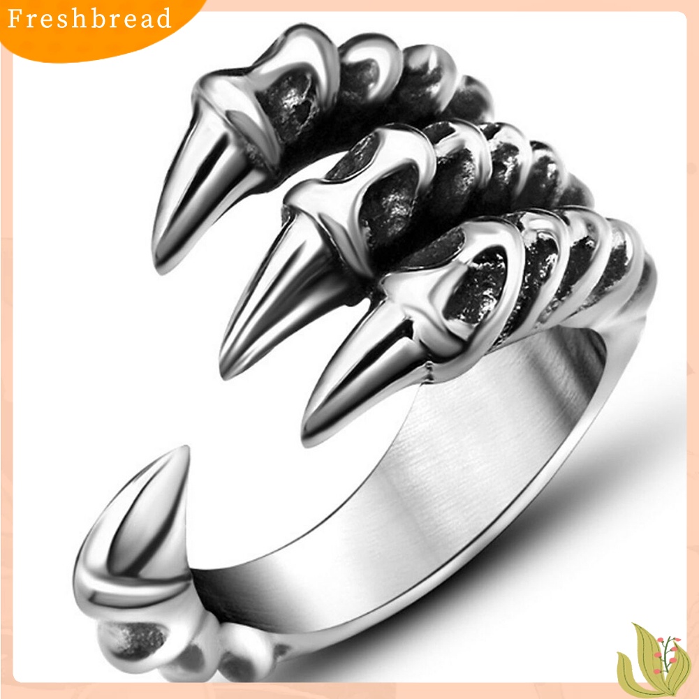 &lt; Freshbread &gt; Pria Wanita Vintage Eagle Claw Open Finger Ring Adjustable Rocker Perhiasan Hadiah