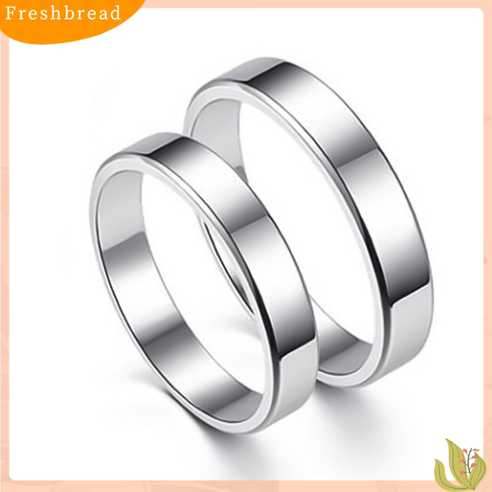 &lt; Freshbread &gt; Minimalis Pria Wanita Halus Band Cincin Pernikahan Pertunangan Pesta Perhiasan Hadiah