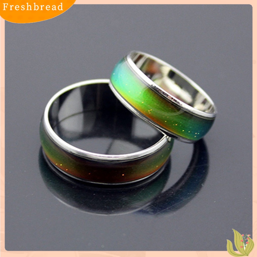 &lt; Freshbread &gt; Wanita Pria Kreatif Mood Temperature Berubah Warna Cincin Jari Perhiasan Hadiah Untuk Pesta Club Pacaran