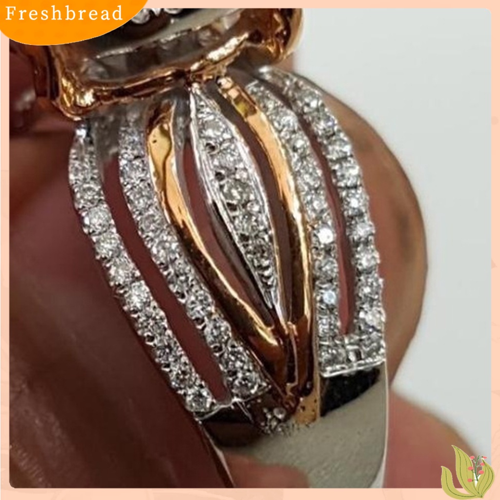 &lt; Freshbread &gt; Cincin Wanita Berlian Imitasi Hias Tidak Luntur Ringan Multi Layers Wedding Circlet Untuk Ulang Tahun