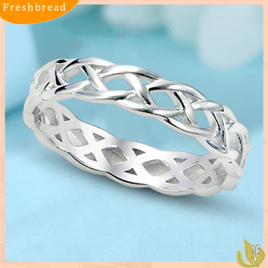&lt; Freshbread &gt; Halus Indah Pernikahan Band Tahan Aus Wanita Pria Simpul Selamanya Band Pesona Perhiasan