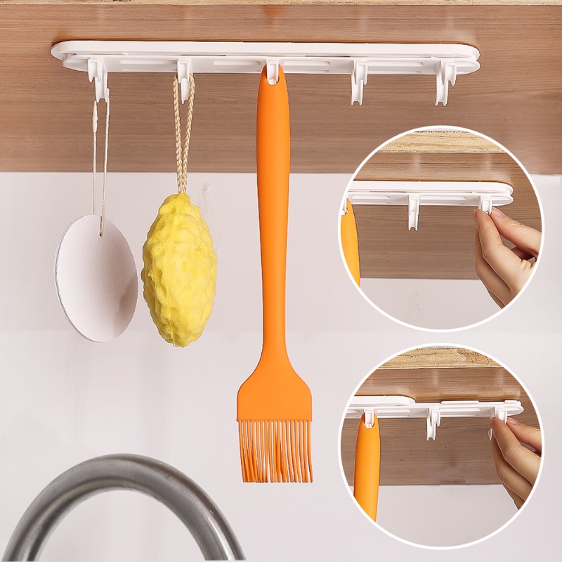 Hemat Tempat Barang Organizer Rak Multi scene Alat Penyimpanan Perekat Diri Kuat Rak Gantung Tarik Dua Baris Bentuk U Kait Handuk Cangkir Topi HandBag Holder