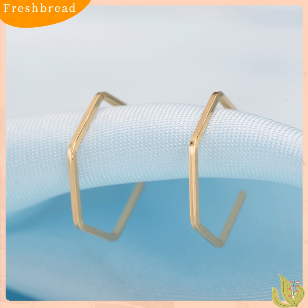 &lt; Freshbread &gt; Fashion Wanita Sederhana Geometris Ear Stud Alloy Earrings Pesta Pub Perhiasan Hadiah