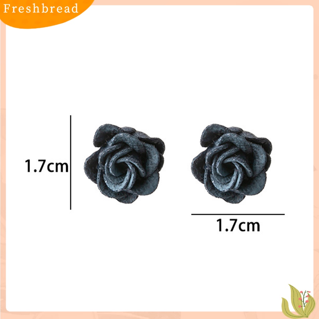 &lt; Freshbread &gt; 1pasang Anting Wanita Gaya Gelap Indah Telinga Dekorasi Kepribadian Biru Enchantress Rose Retro Ear Studs Untuk Pacaran