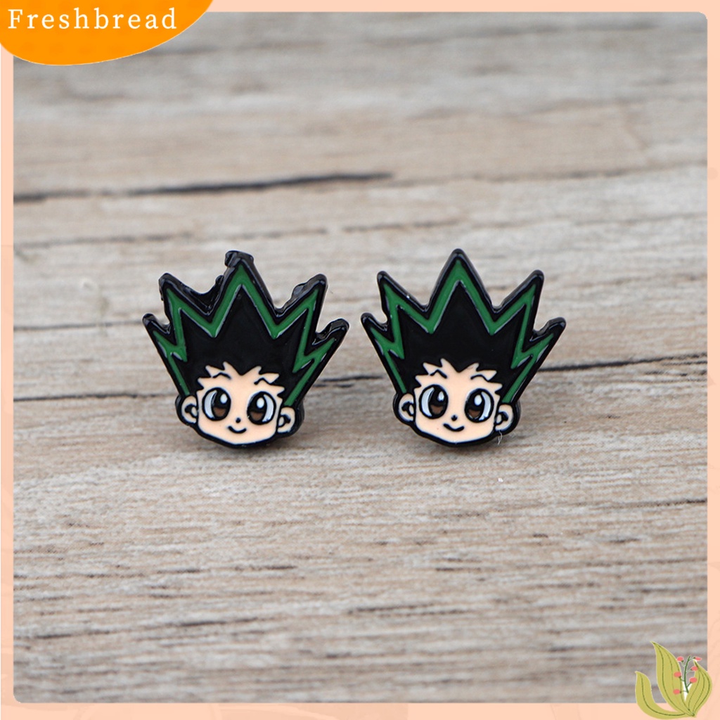 &lt; Freshbread &gt; 1pasang Piercing Earing Motif Kartun All-match Tahan Lama Gadis Anime Hunter X Hunter Stud Earing Untuk Pesta Ulang Tahun