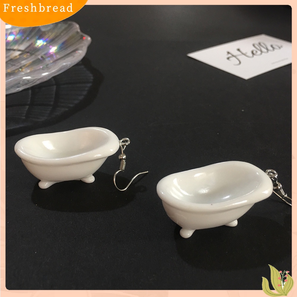 &lt; Freshbread &gt; Lucu Wanita Bathtub Closestool Dispenser Air Menjuntai Kait Anting Perhiasan Hadiah