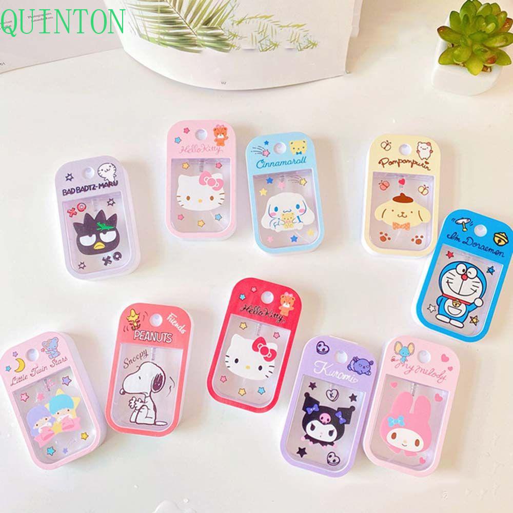 Quinton Botol Spray Kosong Isi Ulang Bentuk Kartu Motif Kartun Bahan Plastik Untuk Parfum / Travel
