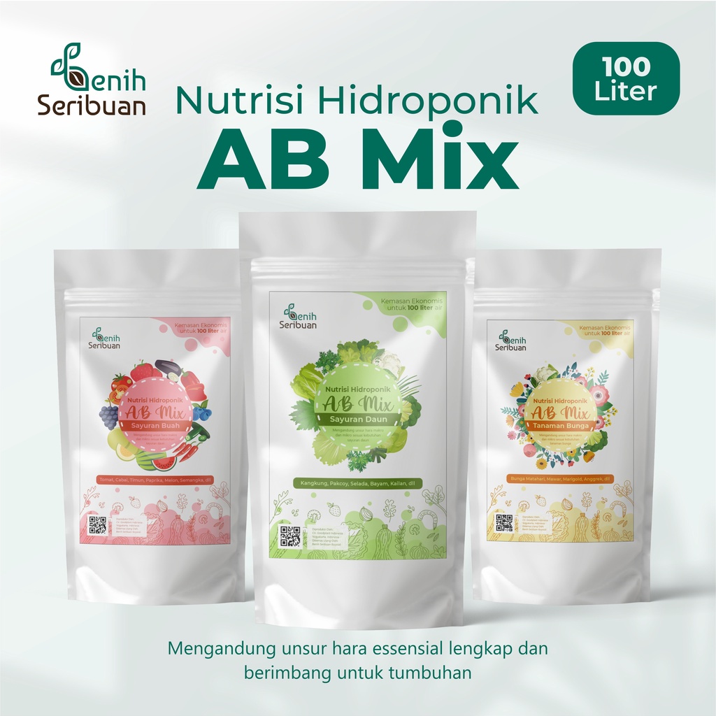 AB MIX NUTRISI HIDROPONIK UNTUK 100 LITER AIR