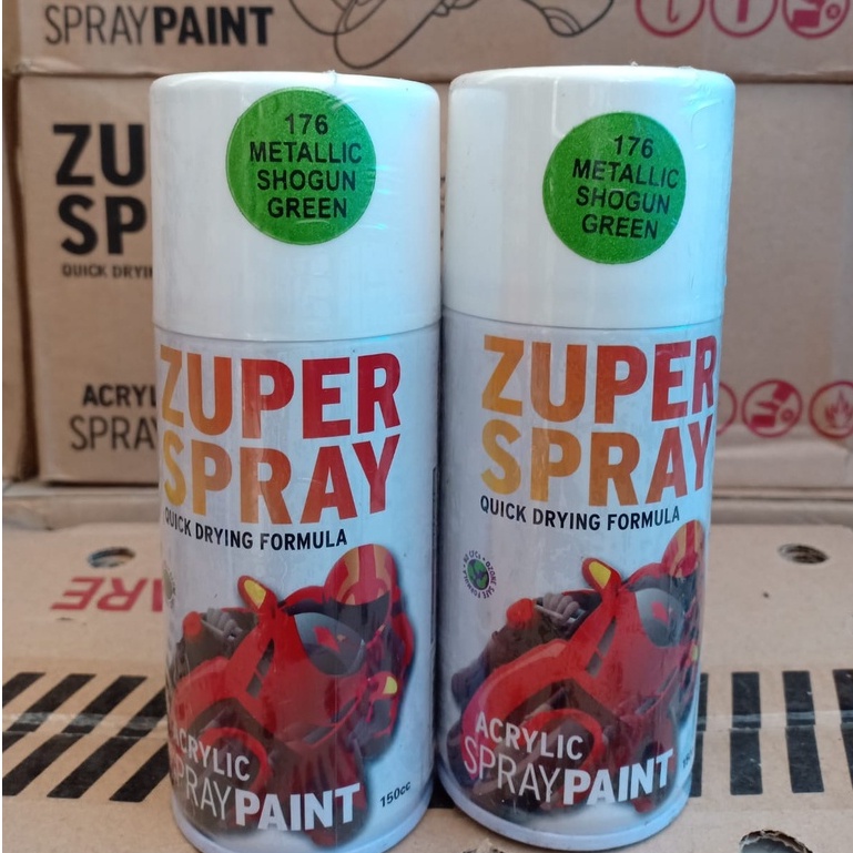 Zuper Spray Paint Pilok Pilox Warna Shogun Green / Hijau Metalik Shogun (P 176) 150cc/150ml