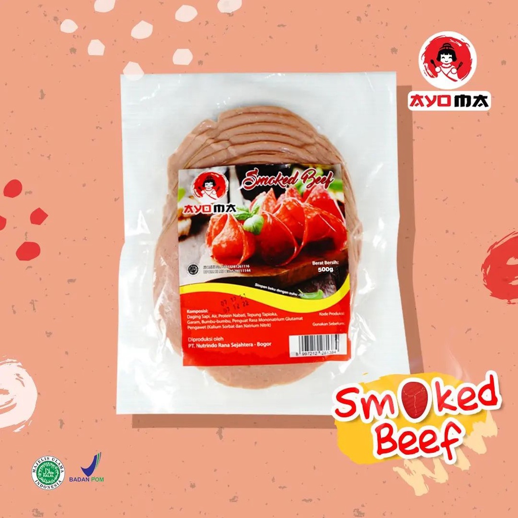 AYOMA - Smoked Beef 500g Burger Sapi Frozen Food Halal