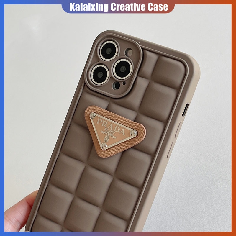 3d Prada Casing Kopi Susu Berbentuk Warna Soft Silicone Phone Case Untuk iPhone 14 Pro Max 14Plus 13 Pro Max 11 Xs Max Xr X Xs Soft Back Cover