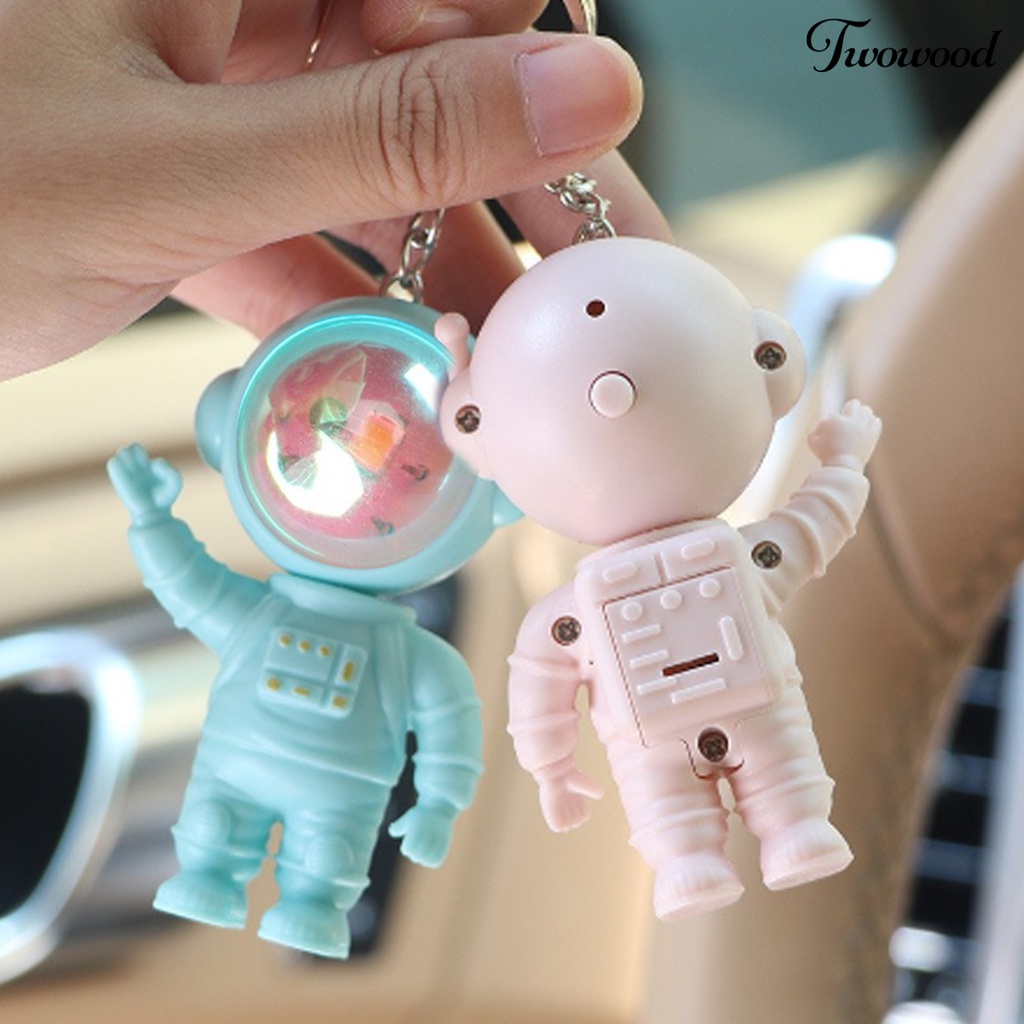 Twowood Gantungan Kunci Bercahaya Sudut Kepala Yang Dapat Diganti Baterai Efek Romantis Hias Aplikasi Lebar Alat Peraga Tembak ABS Sunset Astronot Lampu Cahaya Keychain Untuk Pasangan