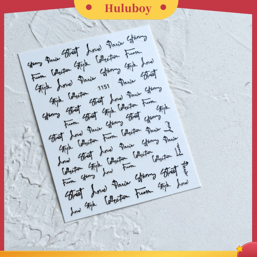 {In Stock} Stiker Kuku Glitter DIY Aneka Gaya Huruf Hologram Perekat Slider Hiasan Bungkus Warna-Warni Untuk Manicure