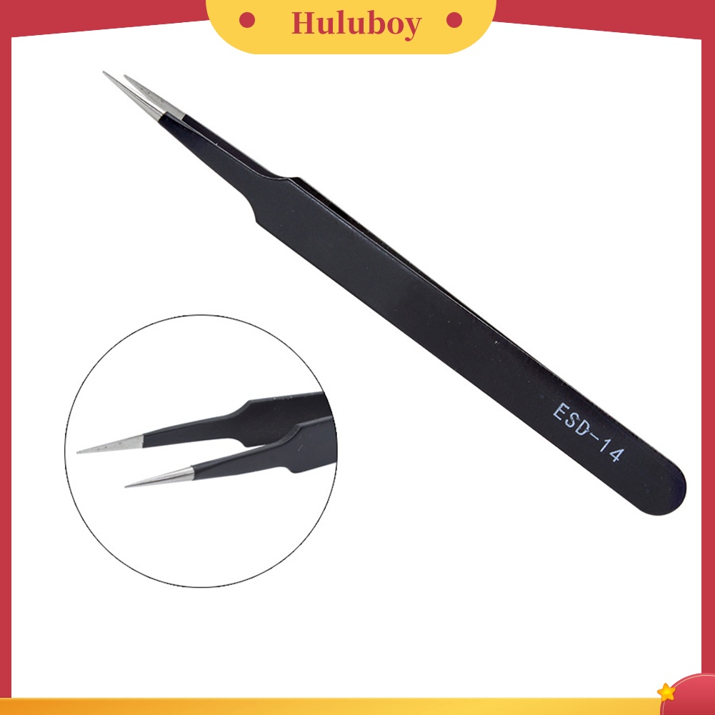 {In Stock} 2Pcs Penjepit Bulu Mata Lurus Melengkung Stainless Steel Klip Nail Art Alat Makeup